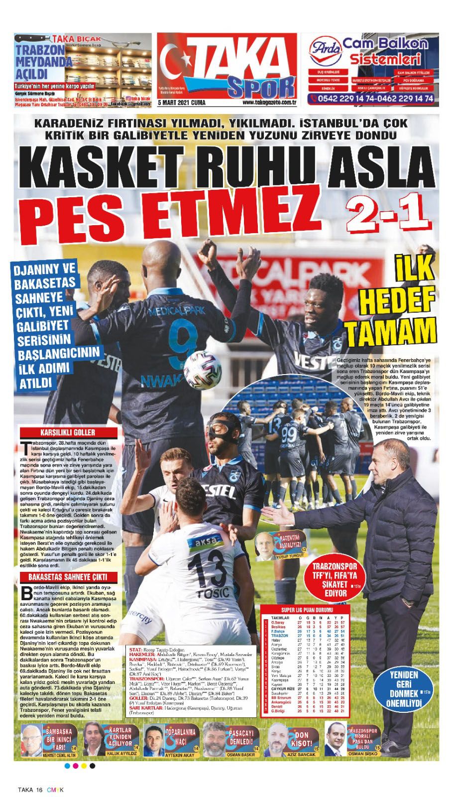 Trabzon yerel basını coştu 1