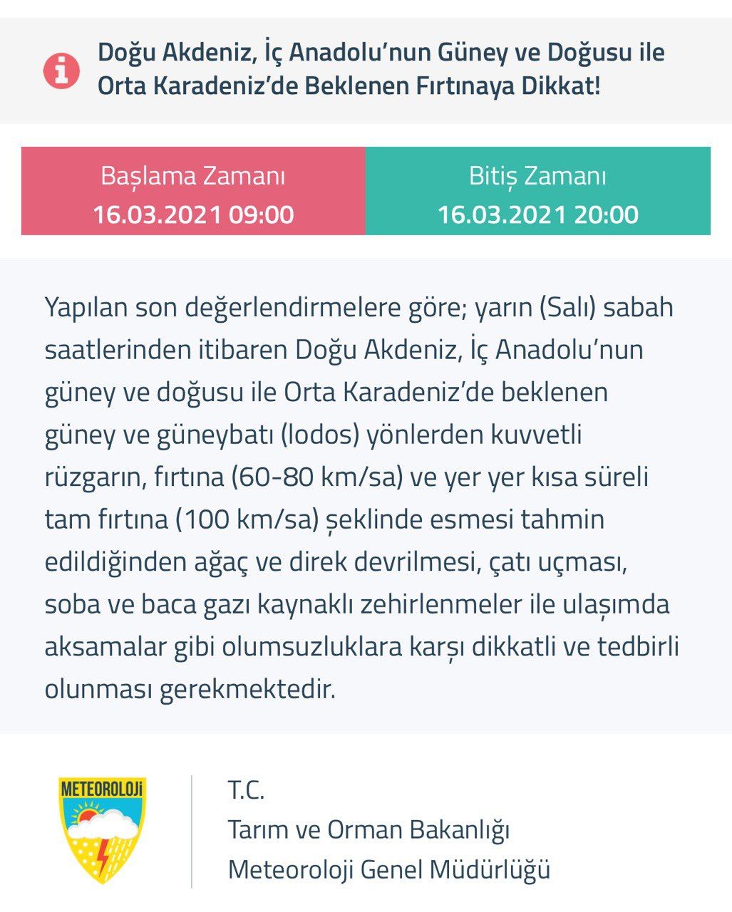 Meteoroloji il il bölge bölge uyardı 6