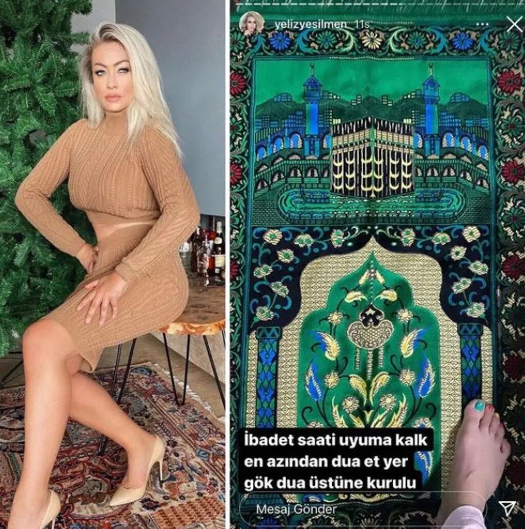 Yeliz Yeşilmen'den tepki çeken bir namaz paylaşımı daha: Ojeli parmaklarıyla secdede... 7