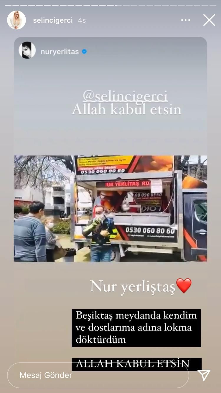 Ünlü isimler, Nur Yerlitaş'ı unutmadı 9