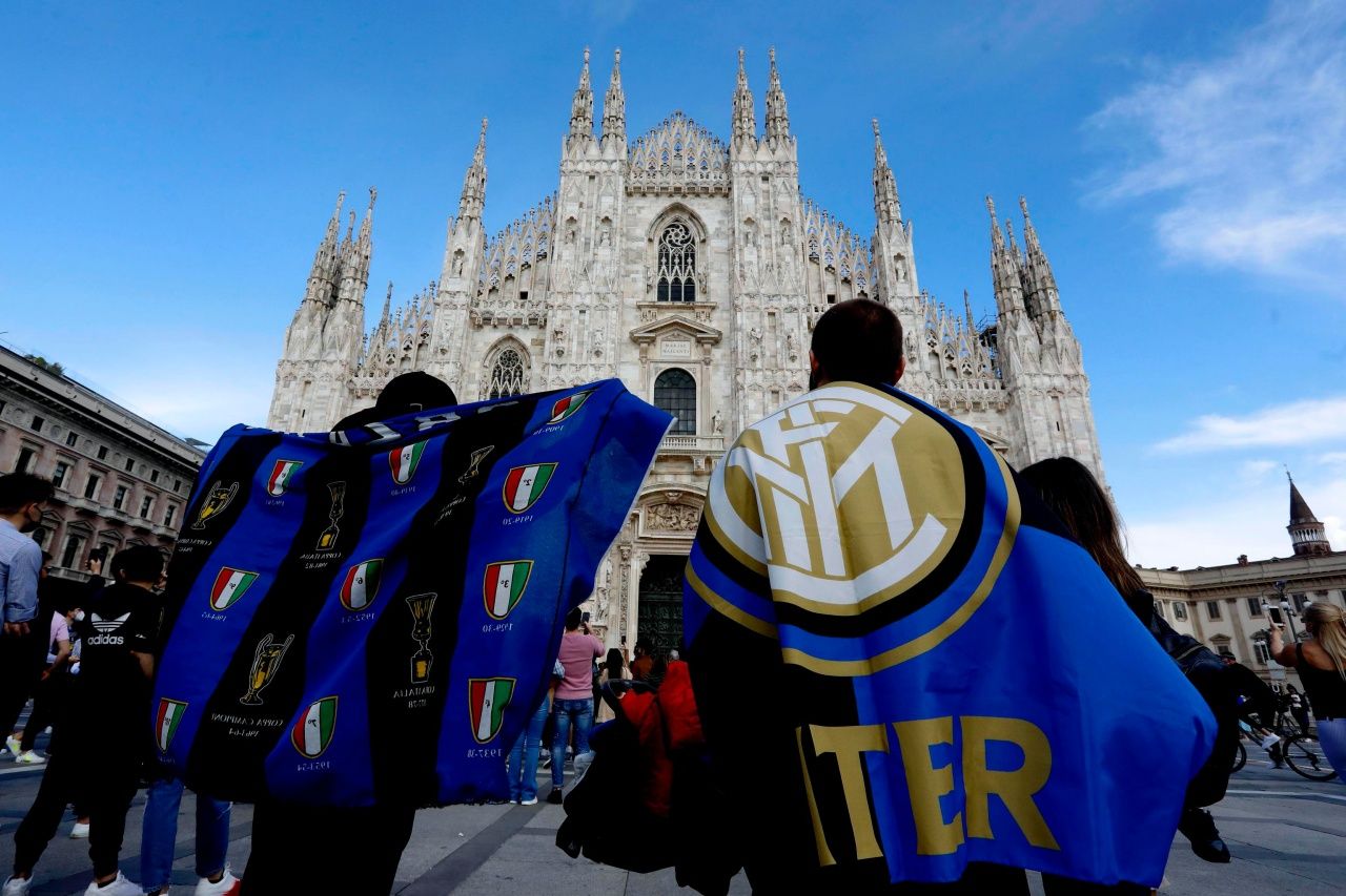 Inter taraftarları Covid-19'u unuttu 1