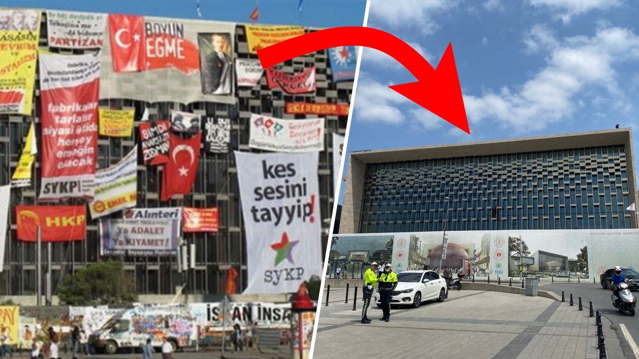Terör örgütlerinin Gezi olaylarında mesken tuttuğu AKM binasının son hali büyülüyor! 1