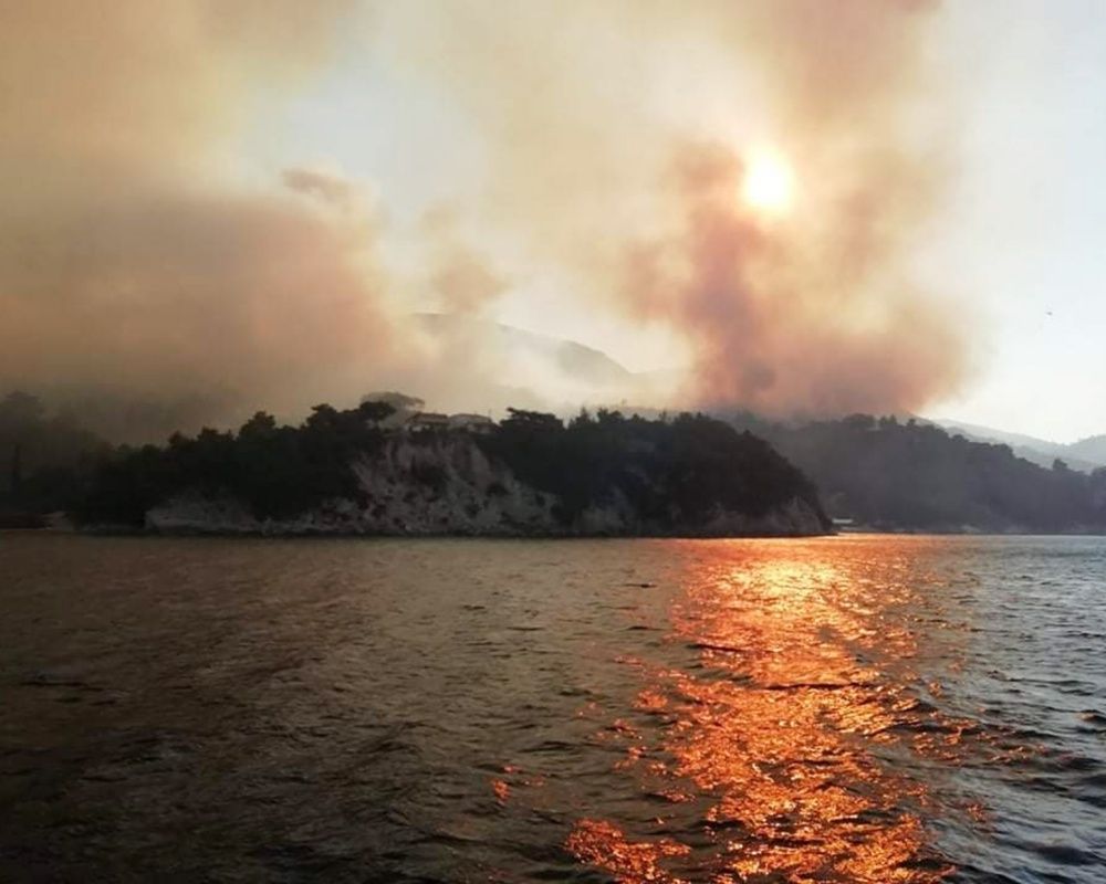 Turistler panikte! Samos (Sisam) kabusu yaşıyor... Yangına müdahale sürüyor 2