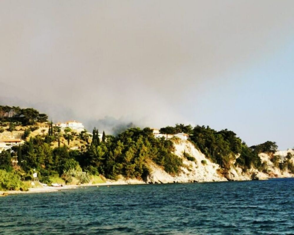 Turistler panikte! Samos (Sisam) kabusu yaşıyor... Yangına müdahale sürüyor 4