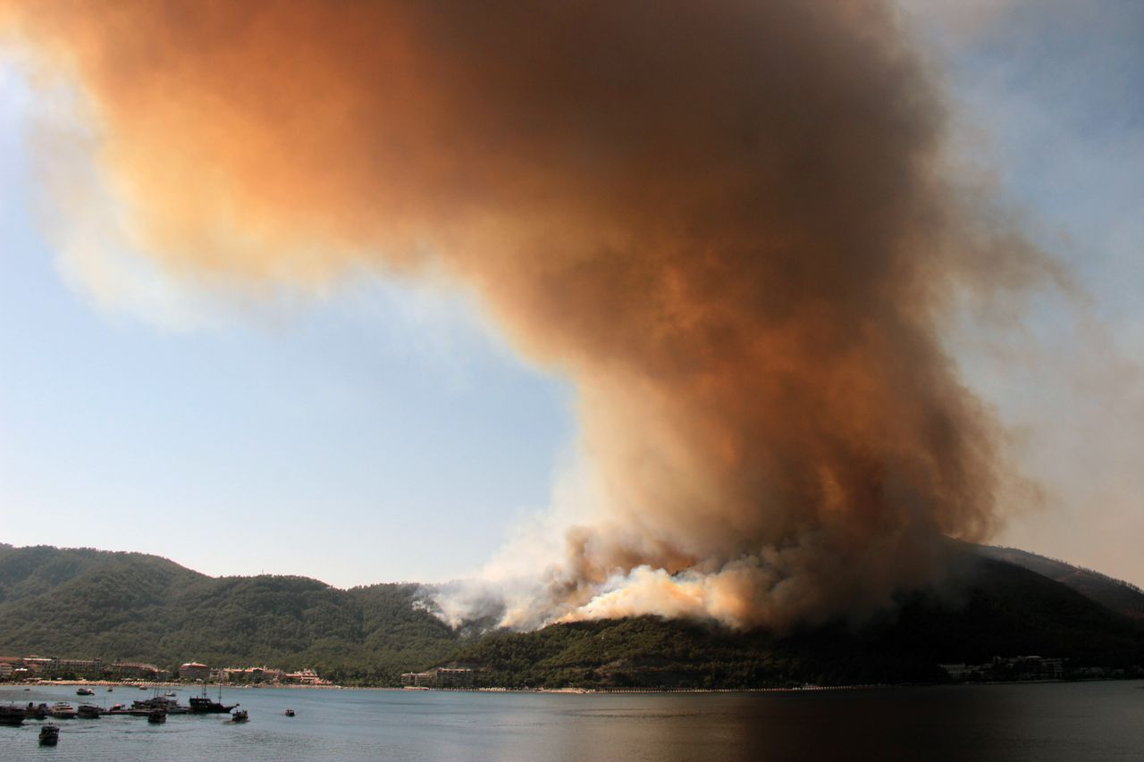 Marmaris'te alevler yüzlerce hektara yayıldı! Gelen görüntüler içimizi dağlıyor 9