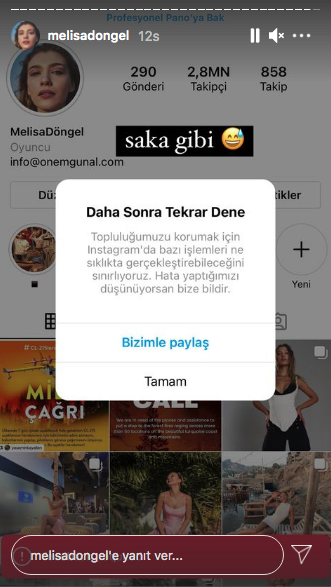 Instagram'da 'daha sonra tekrar dene' hatası! Ünlü isimler isyan etti 18