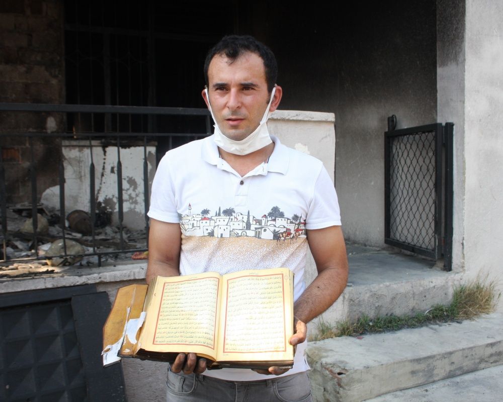 Manavgat'taki yangında küle dönen evdeki Kur'an-ı Kerimler zarar görmedi 13