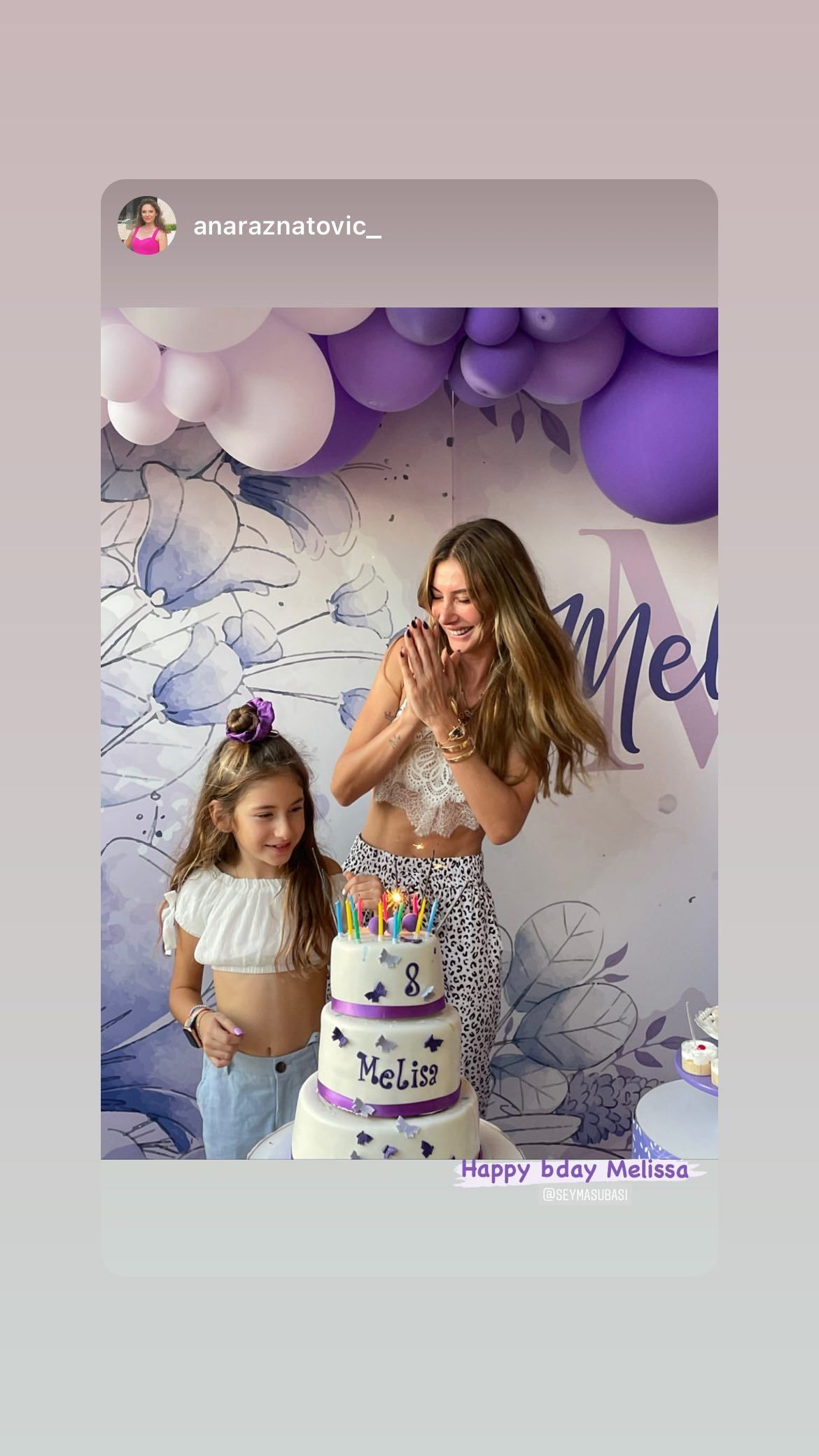 Eski eşler buluştu! Acun Ilıcalı ile Şeyma Subaşı'nın kızları Melisa Ilıcalı 8 yaşına bastı 6