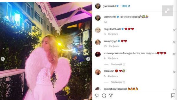 Yasmin Erbil baba lafı dinlemiyor! Bu dekolteye sansür yetmez! Erbil'den çılgın Cadılar Bayramı pozu 1
