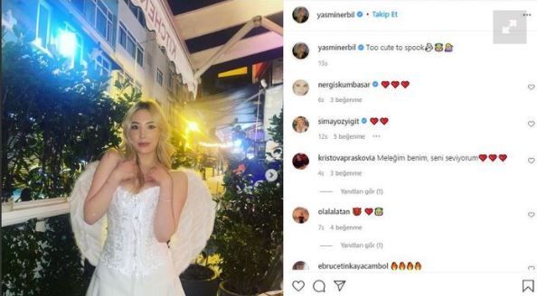 Yasmin Erbil baba lafı dinlemiyor! Bu dekolteye sansür yetmez! Erbil'den çılgın Cadılar Bayramı pozu 2