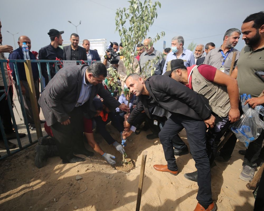 Gazze'de İsrail saldırılarında öldürülen çocuklar için ağaç dikme kampanyası 4