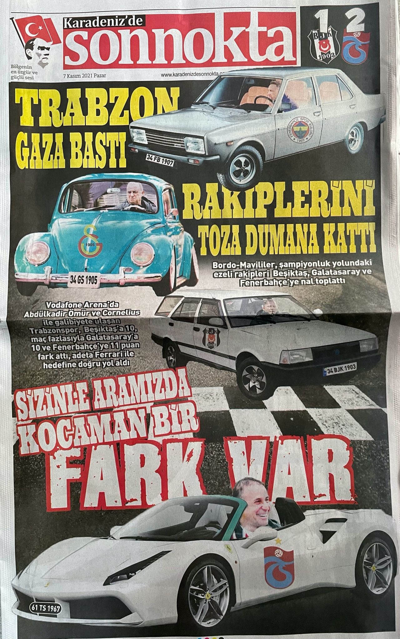 Beşiktaş-Trabzonspor maçının Trabzon yerel basınına yansımaları... 1