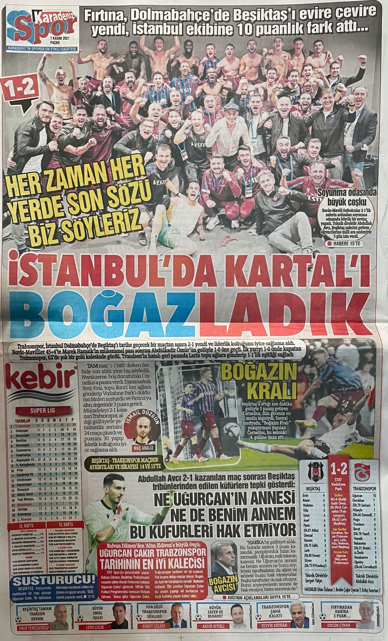 Beşiktaş-Trabzonspor maçının Trabzon yerel basınına yansımaları... 4
