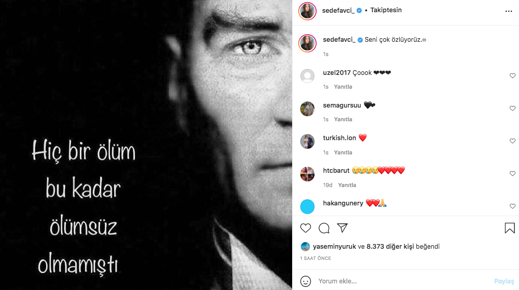 Ünlü isimlerden 10 Kasım paylaşımları 27