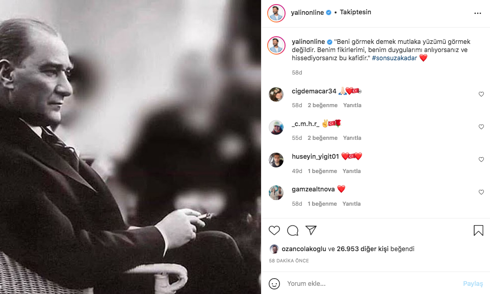Ünlü isimlerden 10 Kasım paylaşımları 12