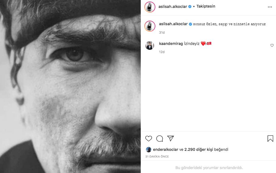 Ünlü isimlerden 10 Kasım paylaşımları 6
