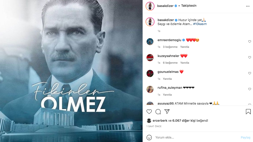 Ünlü isimlerden 10 Kasım paylaşımları 13