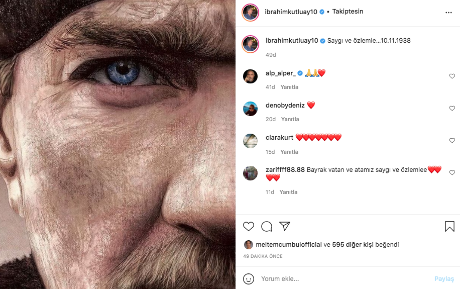 Ünlü isimlerden 10 Kasım paylaşımları 7