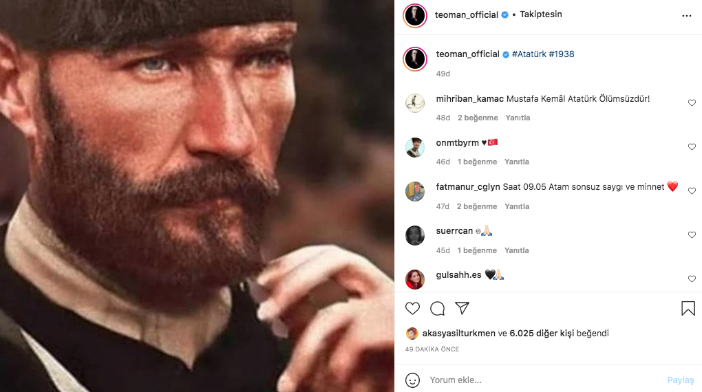 Ünlü isimlerden 10 Kasım paylaşımları 28
