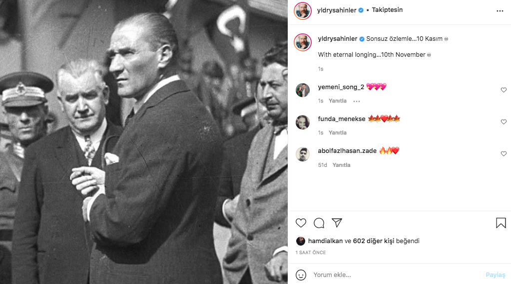 Ünlü isimlerden 10 Kasım paylaşımları 23