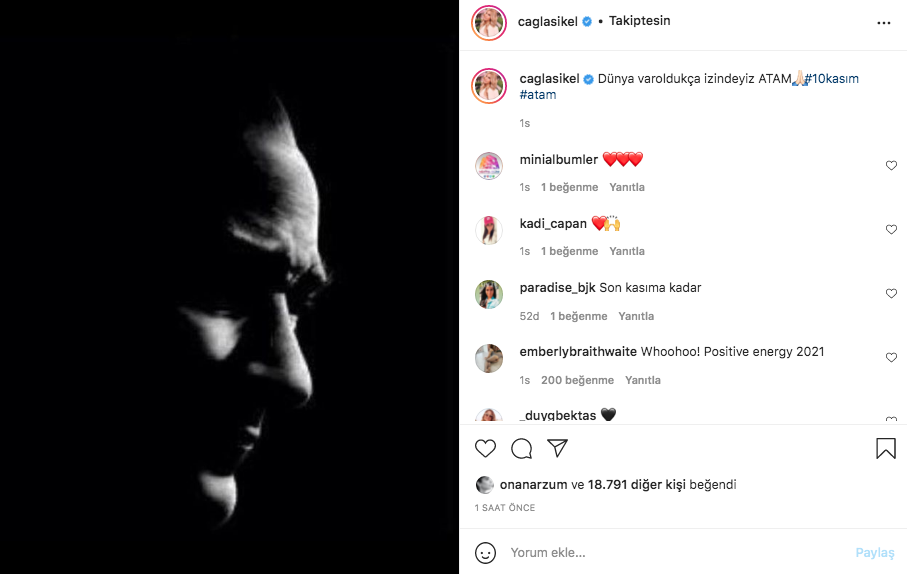Ünlü isimlerden 10 Kasım paylaşımları 10