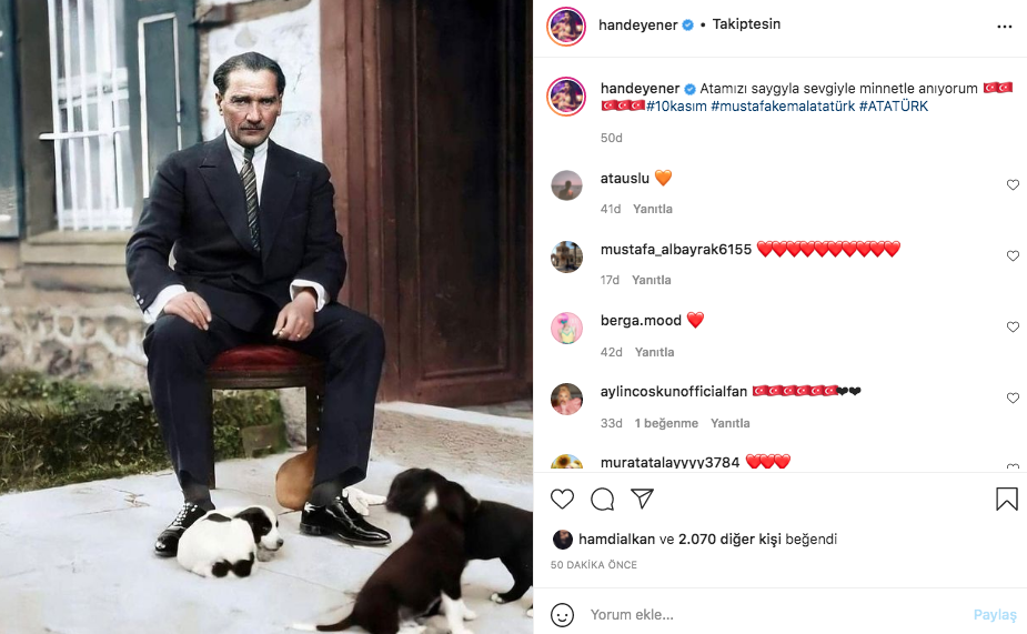 Ünlü isimlerden 10 Kasım paylaşımları 48