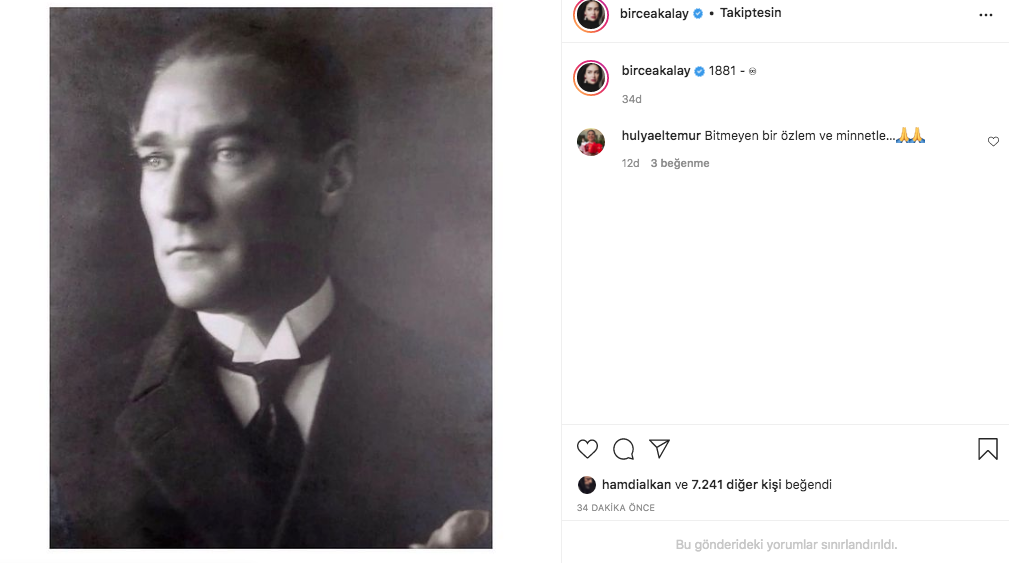 Ünlü isimlerden 10 Kasım paylaşımları 34