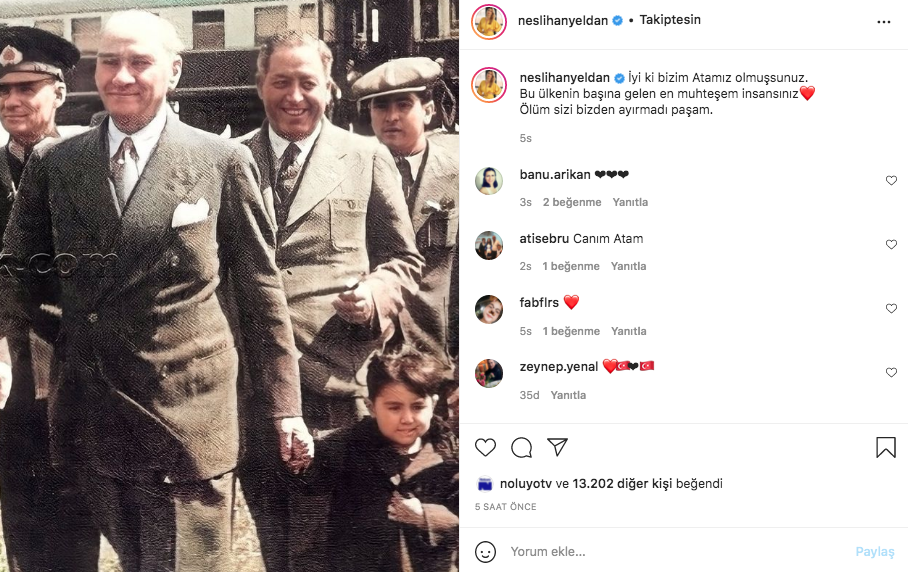 Ünlü isimlerden 10 Kasım paylaşımları 50