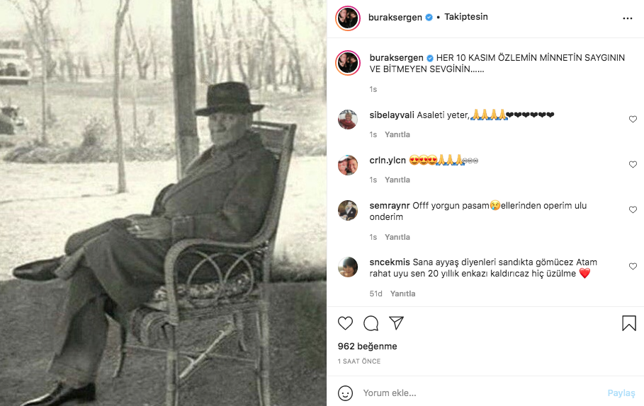 Ünlü isimlerden 10 Kasım paylaşımları 53