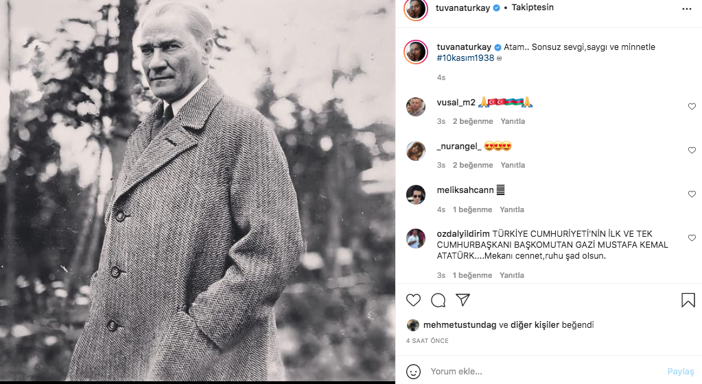 Ünlü isimlerden 10 Kasım paylaşımları 41