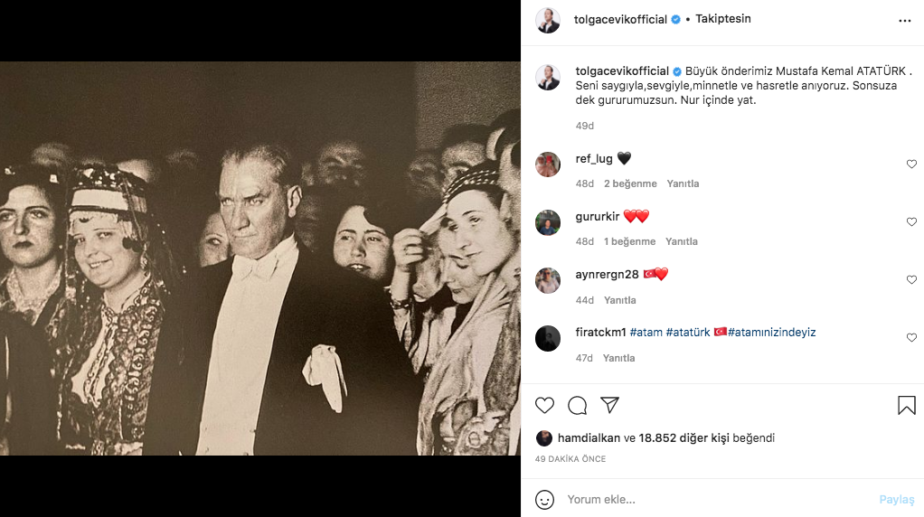 Ünlü isimlerden 10 Kasım paylaşımları 47