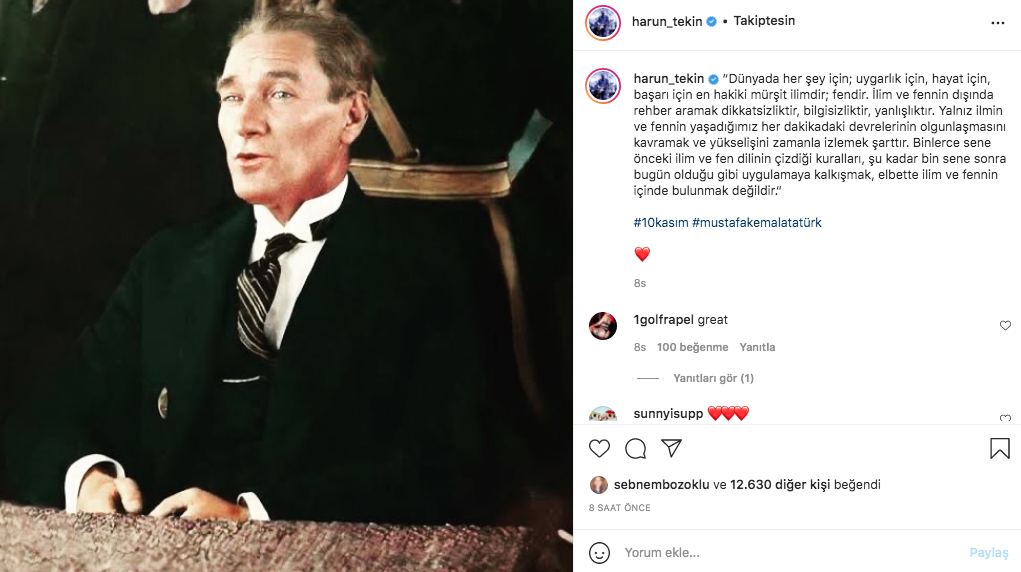 Ünlü isimlerden 10 Kasım paylaşımları 51