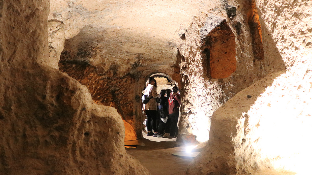 Kaymaklı Yer Altı Şehri turistleri gizemli yolculuğa çıkarıyor 5