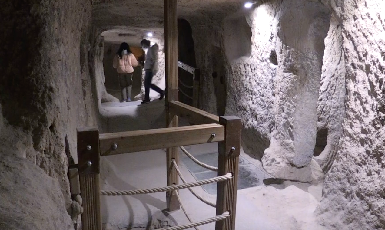 Kaymaklı Yer Altı Şehri turistleri gizemli yolculuğa çıkarıyor 6