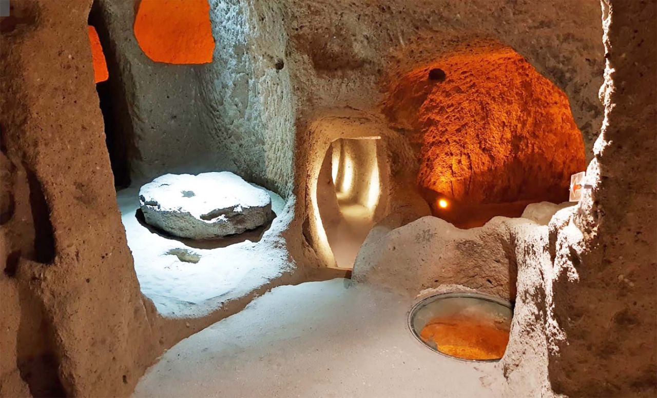 Kaymaklı Yer Altı Şehri turistleri gizemli yolculuğa çıkarıyor 8