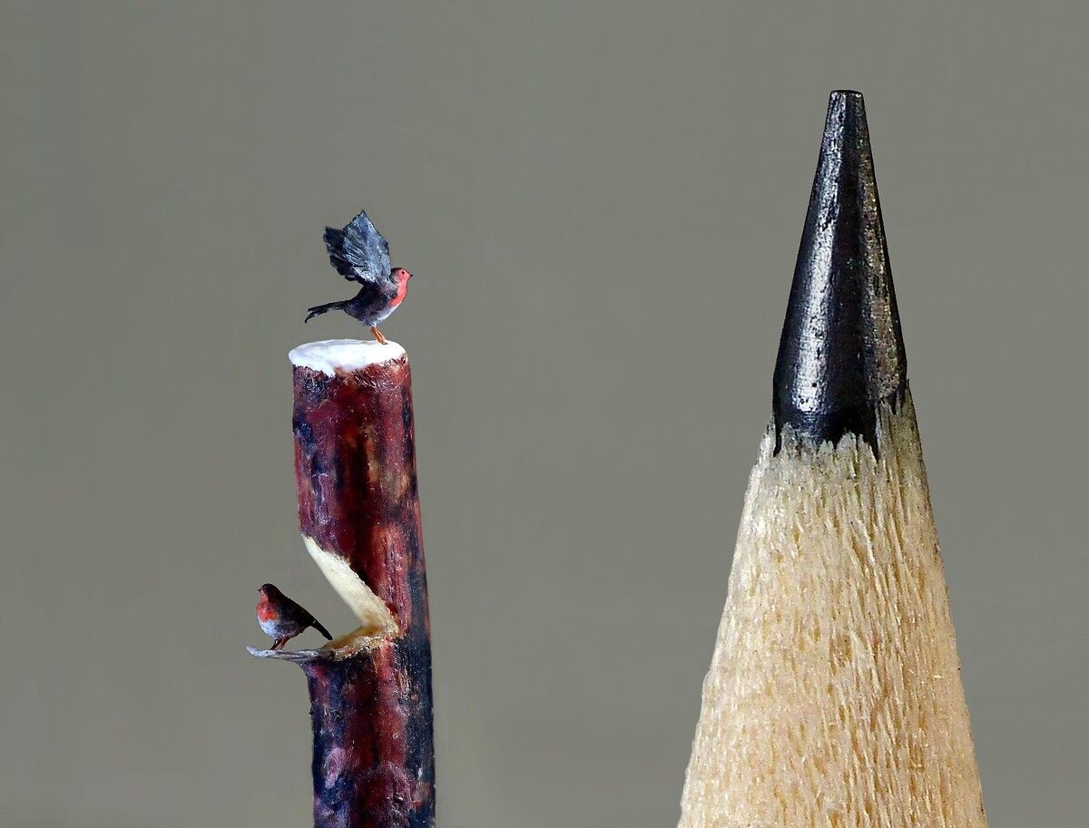 Fransız sanatçı kurşun kalemlerin ucunu sanat eserine dönüştürüyor 12
