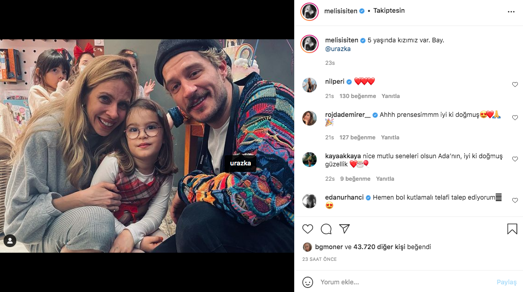 Bergüzar Korel'den minik kızı Leyla ile birlikte yeni pozlar! İşte ünlü isimlerin 5 Aralık Pazar Instagram paylaşımları 12