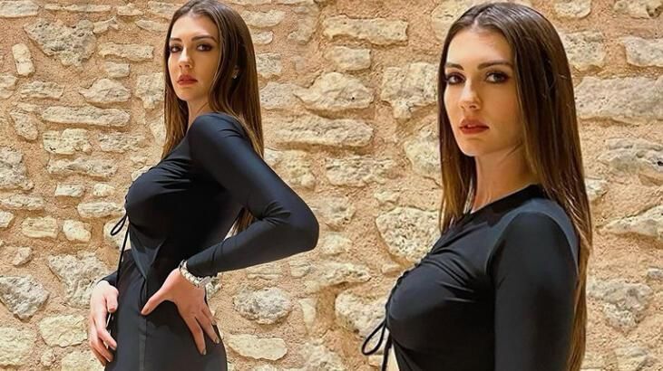 Burcu Özberk sere serpe uzandı! Nefes kesen göğüs dekoltesini silip silip yükledi! 4