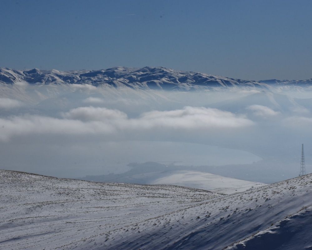 Nemrut Kraterini ve  Van Gölü'nü kaplayan sis bulutları görsel şölen sundu 7