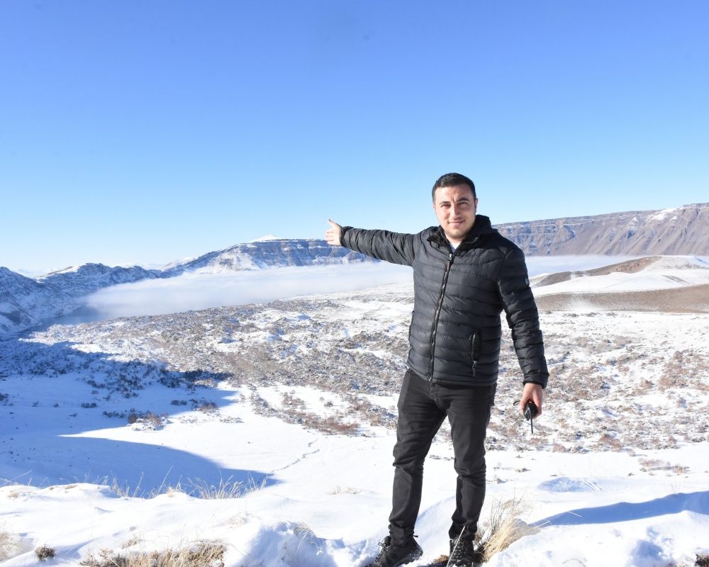 Nemrut Kraterini ve  Van Gölü'nü kaplayan sis bulutları görsel şölen sundu 15
