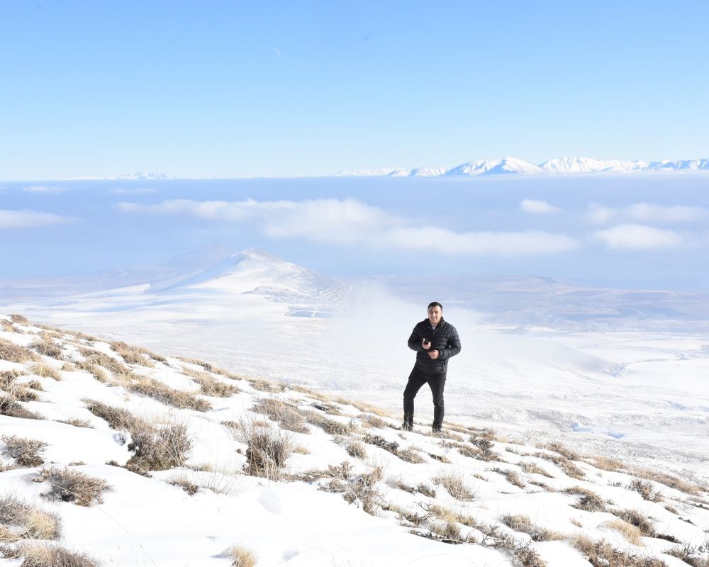 Nemrut Kraterini ve  Van Gölü'nü kaplayan sis bulutları görsel şölen sundu 17