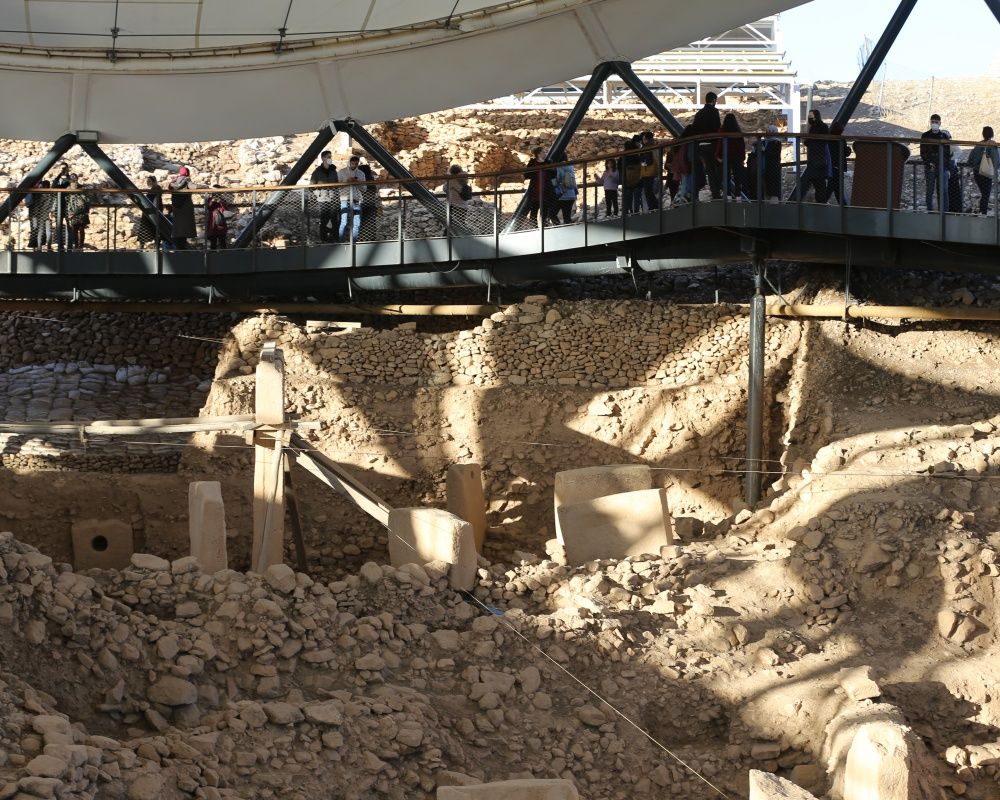 Sıcak havayı fırsat bilenler akın etti! Göbeklitepe'de hafta sonu yoğunluğu 1