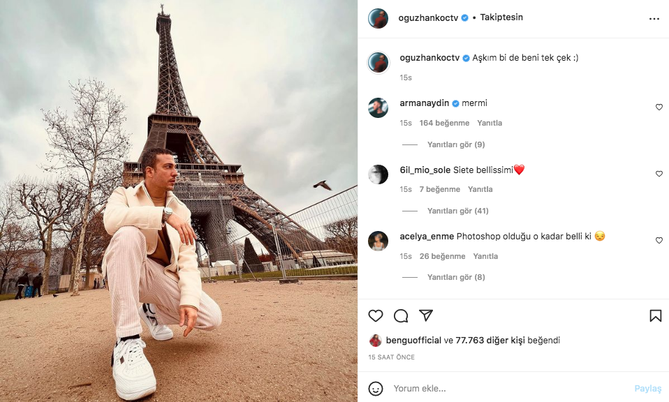 Demet Özdemir ile Oğuzhan Koç'un Paris'te aşk tatili 3