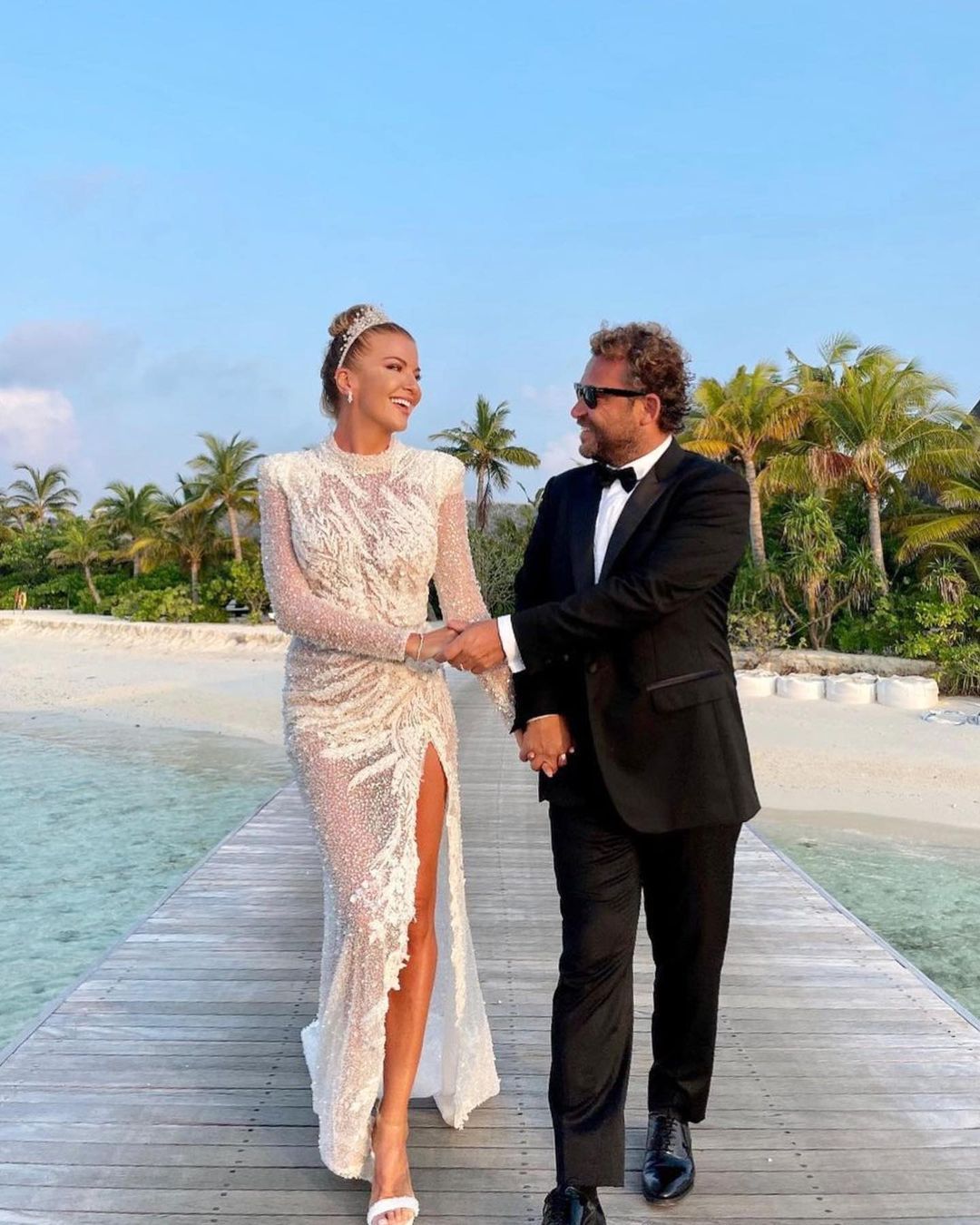 Sezer Dermenci ile Maldivler'de evlenen Ivana Sert düğün fotoğraflarını paylaştı 11