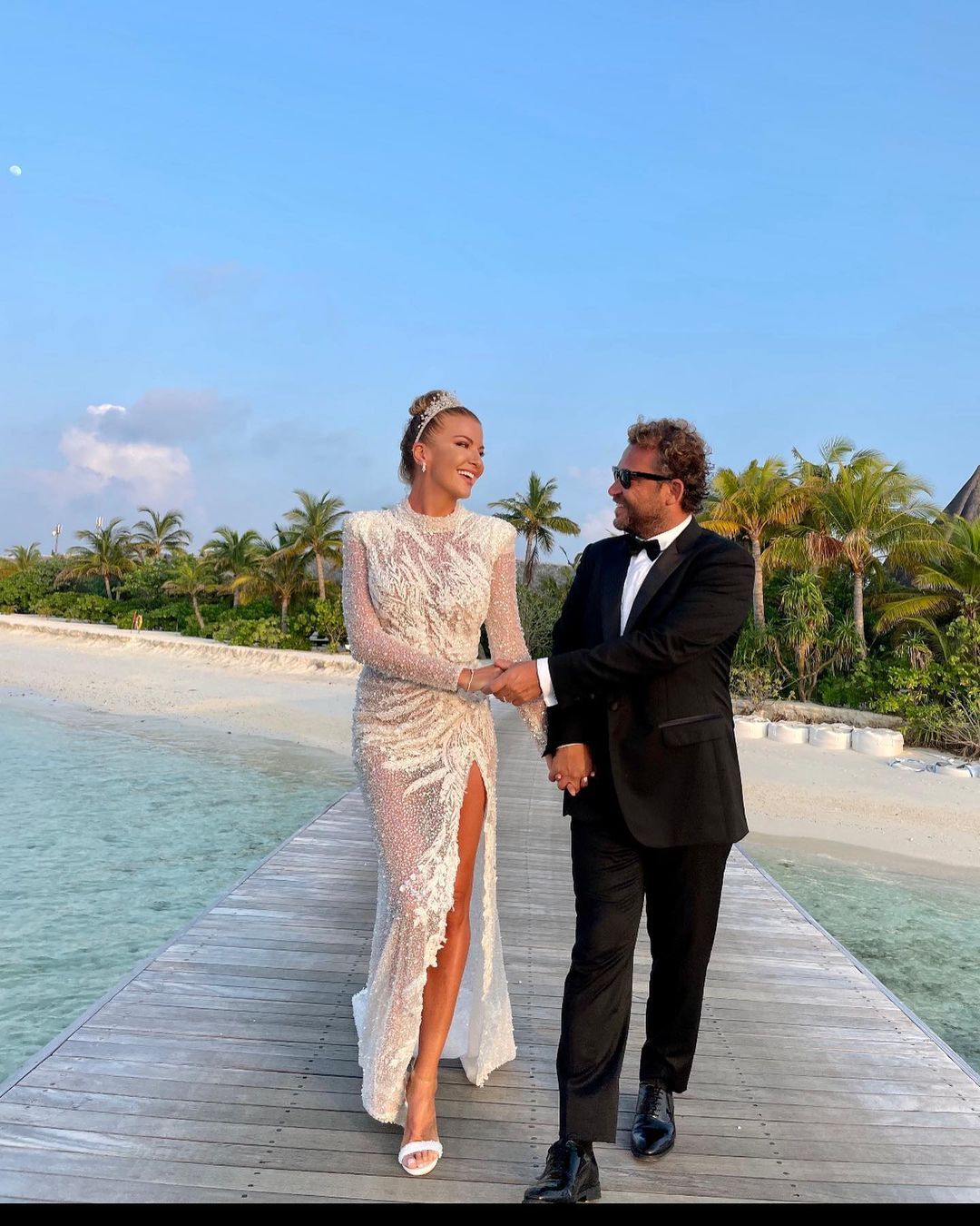Sezer Dermenci ile Maldivler'de evlenen Ivana Sert düğün fotoğraflarını paylaştı 13