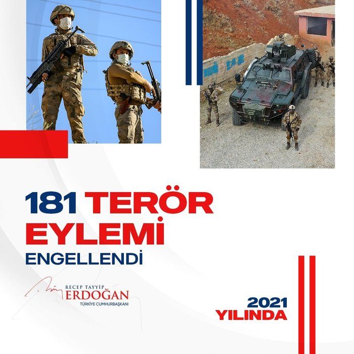 Cumhurbaşkanı Erdoğan, "2021 yılında da durmadık, yola devam dedik" sözleriyle paylaştı 16