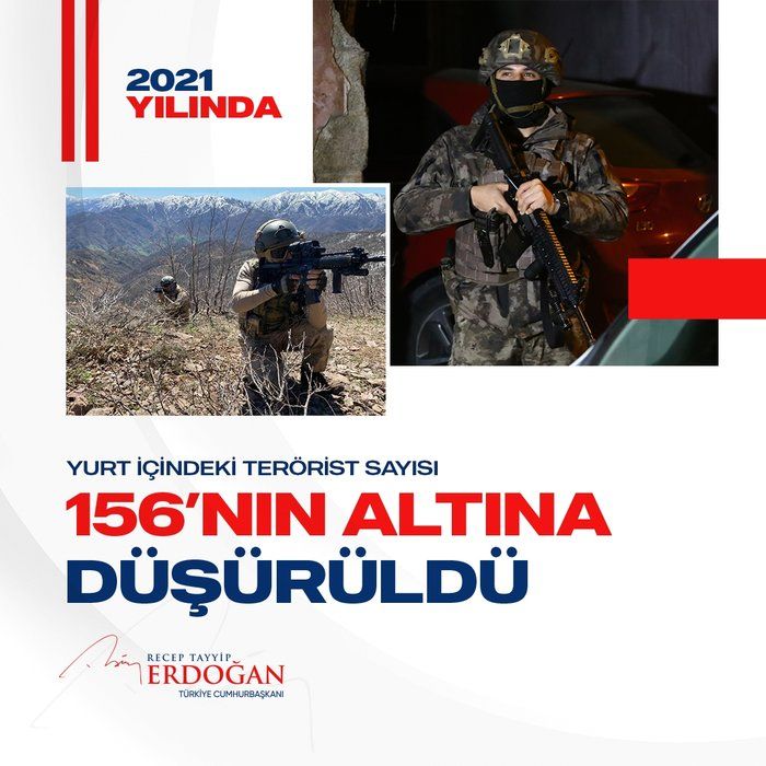 Cumhurbaşkanı Erdoğan, "2021 yılında da durmadık, yola devam dedik" sözleriyle paylaştı 18