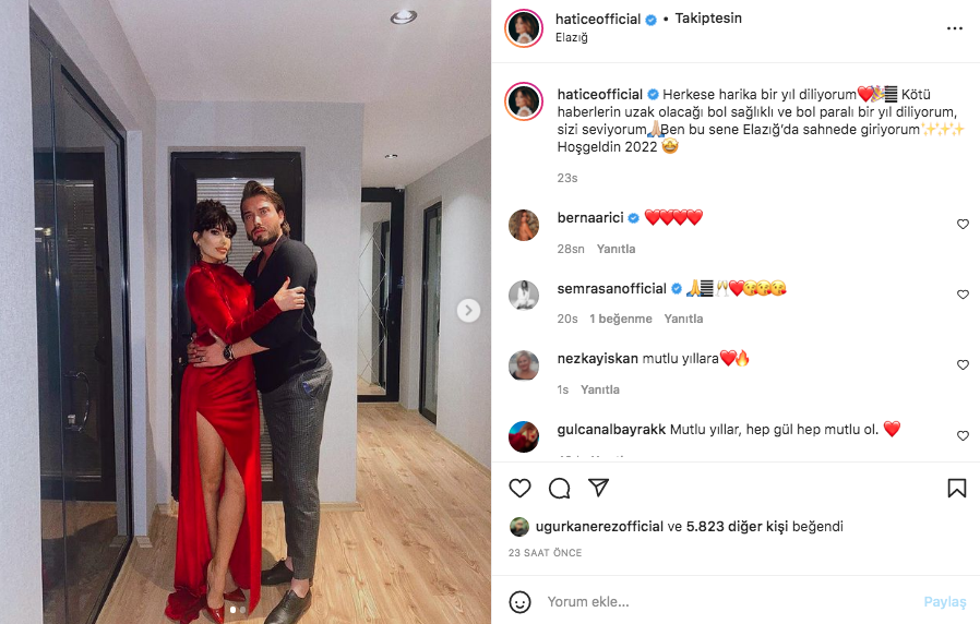 Ünlü isimlerden yılbaşı pozları... 2022'ye böyle girdiler 17