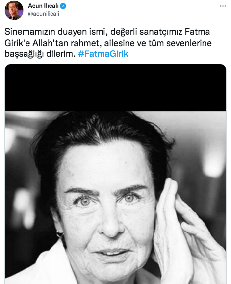 Sanat camiasının ünlü isimlerinden Fatma Girik paylaşımları... Usta oyuncuya böyle veda ettiler 21