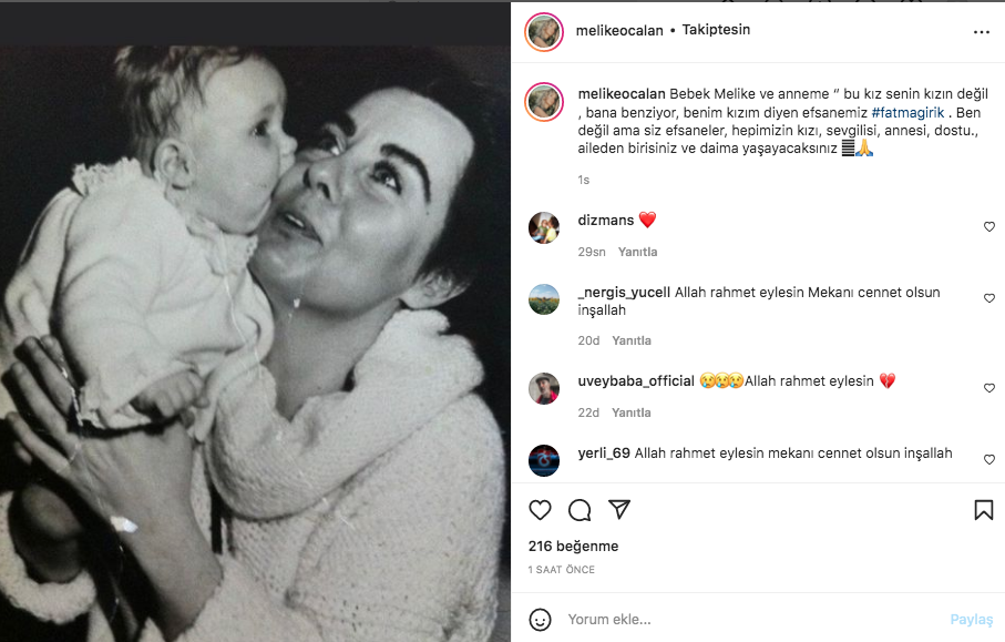 Sanat camiasının ünlü isimlerinden Fatma Girik paylaşımları... Usta oyuncuya böyle veda ettiler 72